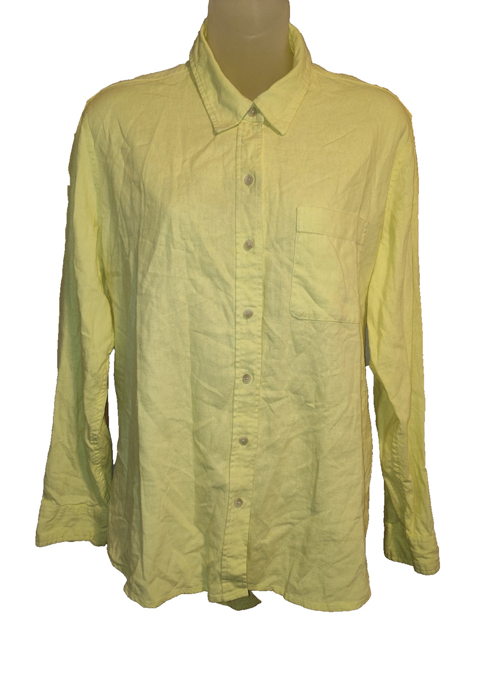 Universal Thread Women’s Yellow Button Up Shirt Size M BG 30